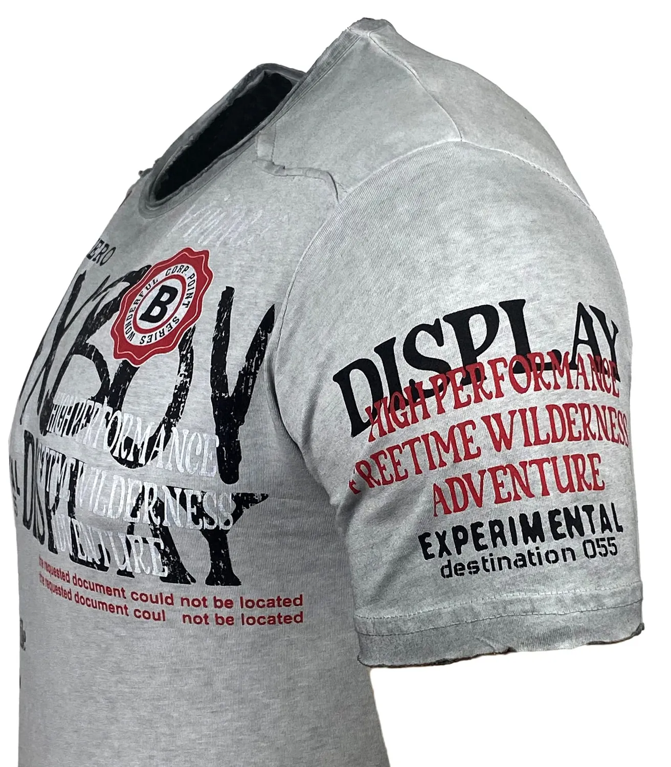 Subliminal Mode BX147 t-shirt homme gris clair S coton