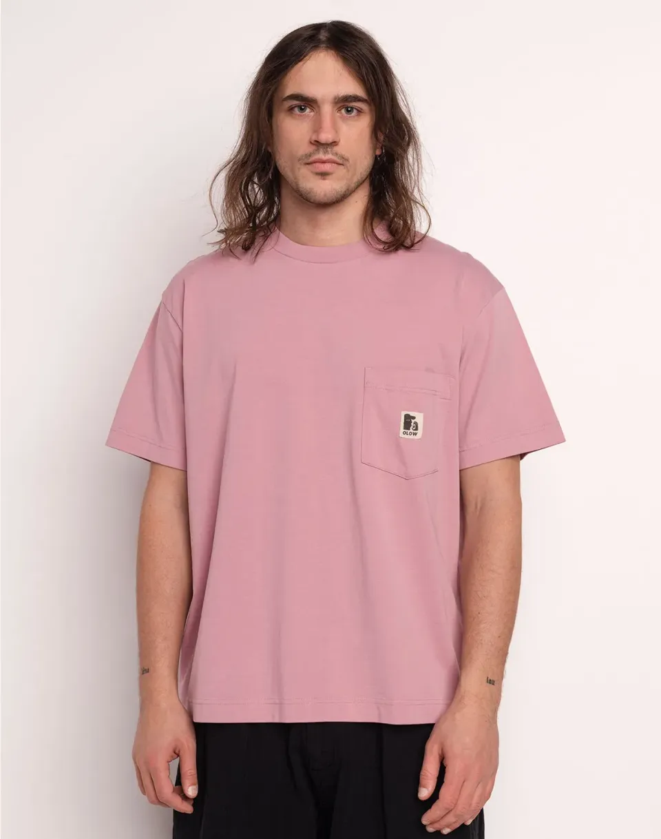 OLOW Japo t-shirt poche rose lila coton bio