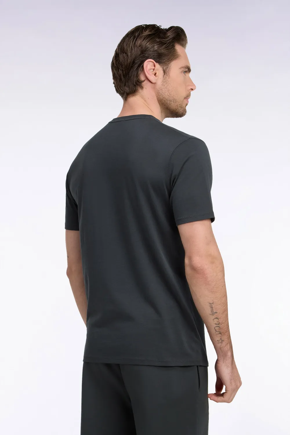 Eden Park t-shirt col rond kaki coton manches courtes