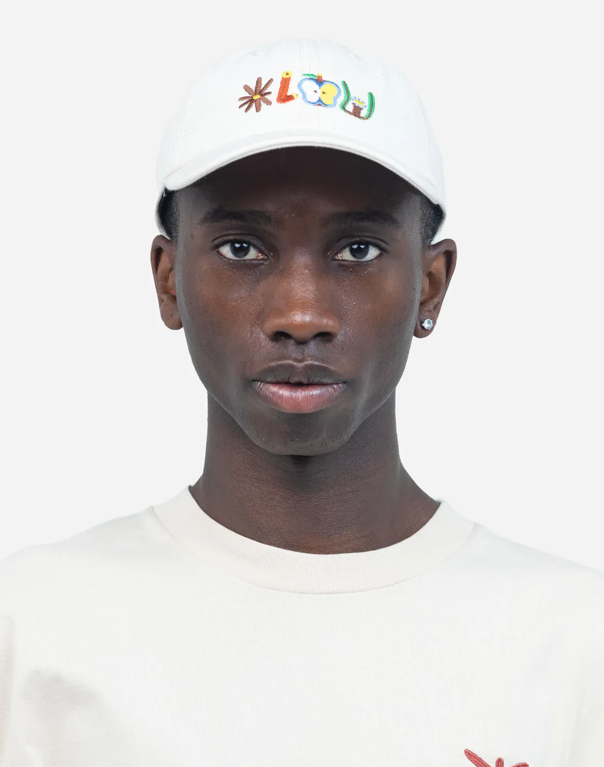 OLOW Six Panel Pictures casquette écru coton brodée