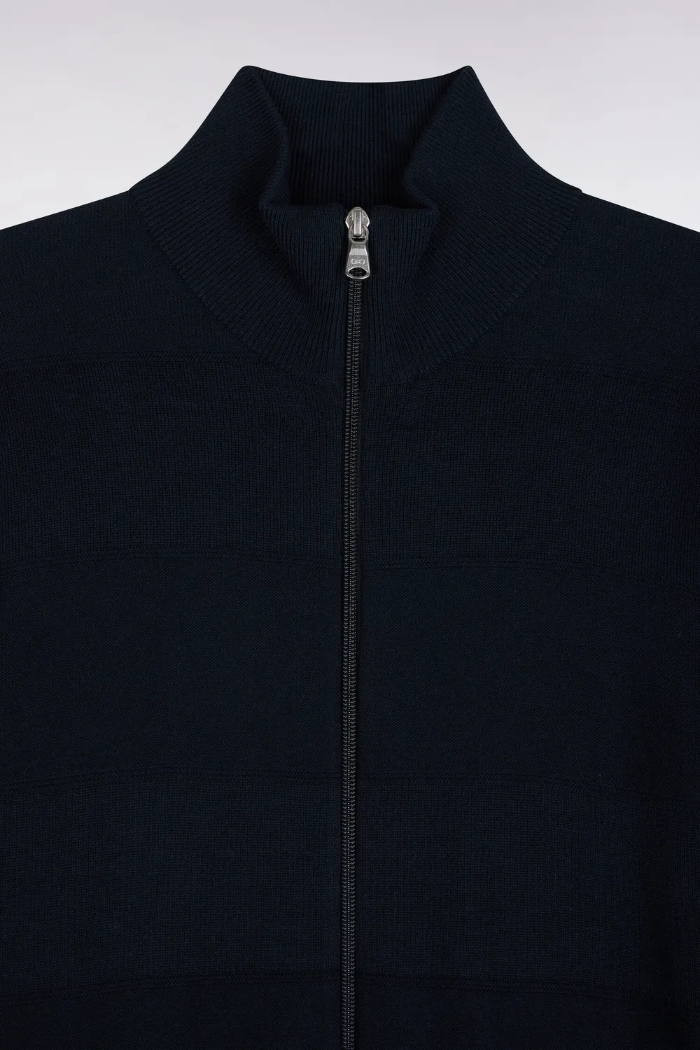 Eden Park Cardigan golf marine coton viscose coupe droite