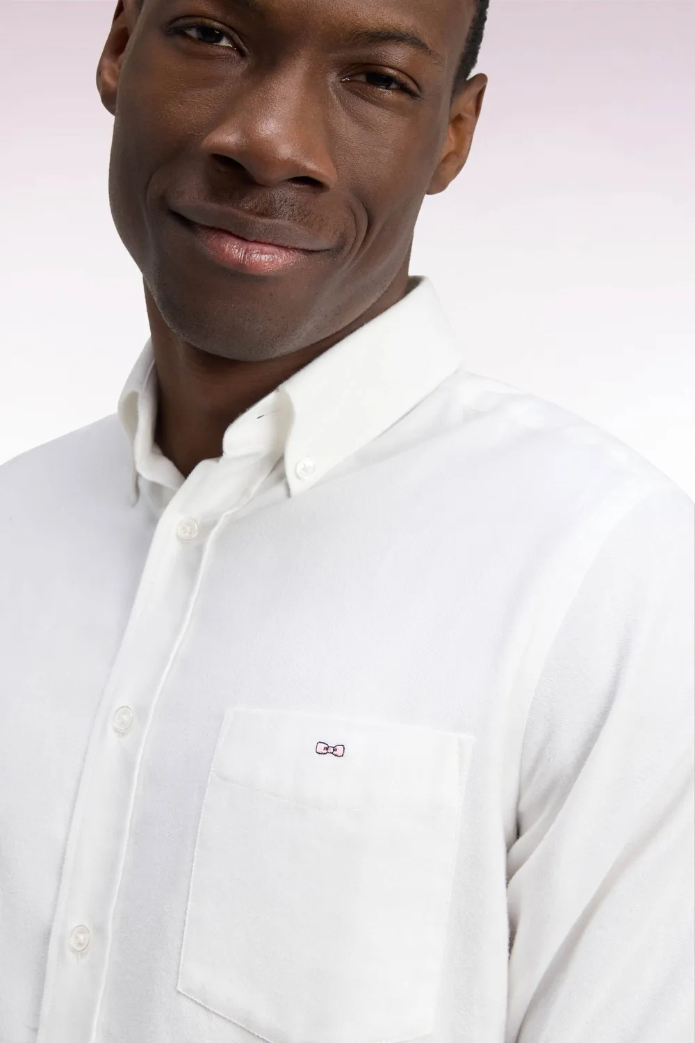 Eden Park chemise coton ivoire coupe droite homme