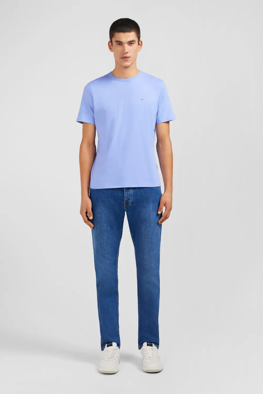 Eden Park PPKNITCE0007 t-shirt homme bleu coton pima