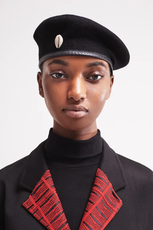 French Deal Kodjia béret 1 cauri laine noire