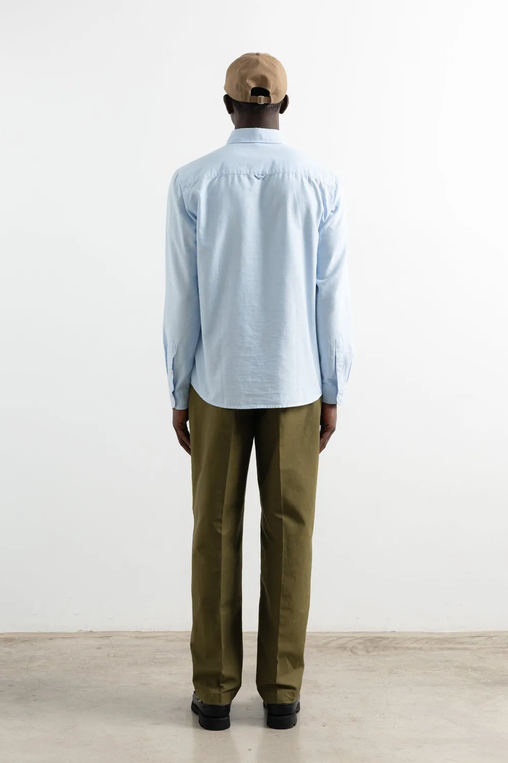 Edmmond Studios Duck Shirt chemise oxford bleu clair canard