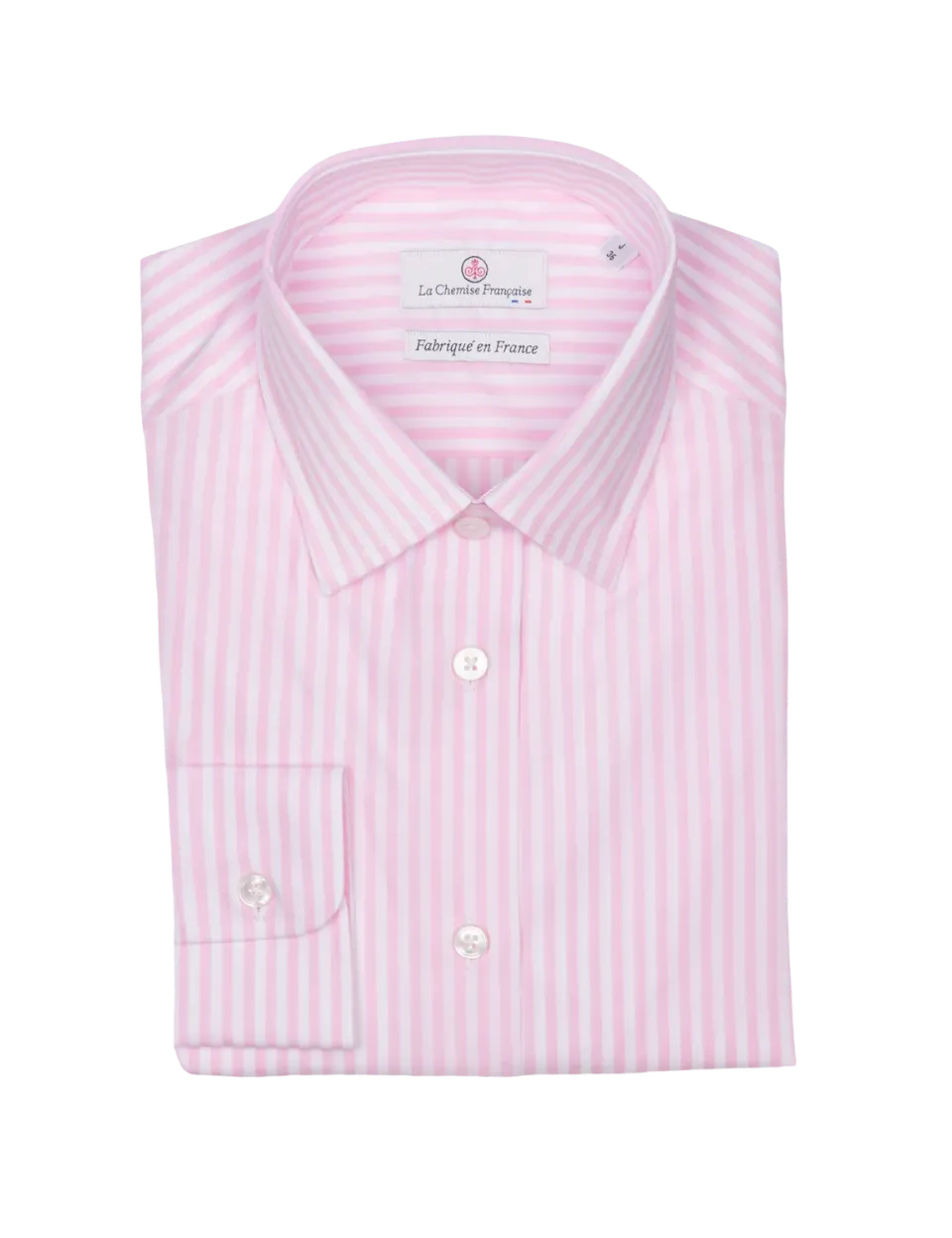La Chemise Française Rayure Rose chemisier femme col français
