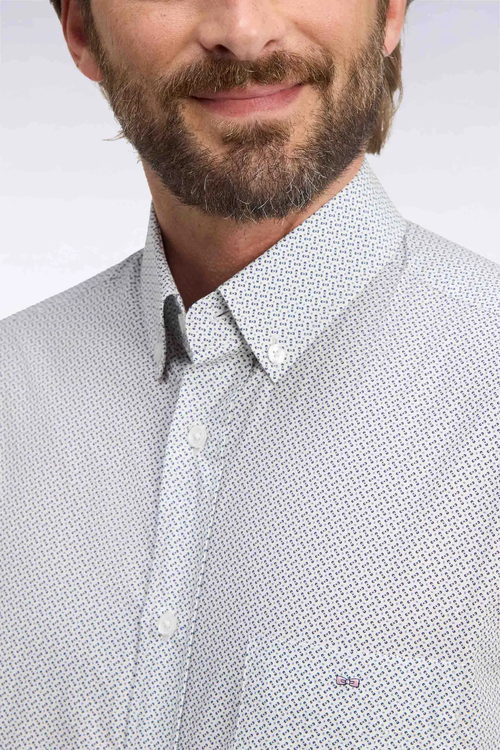 Eden Park chemise homme coton blanc micromotifs M