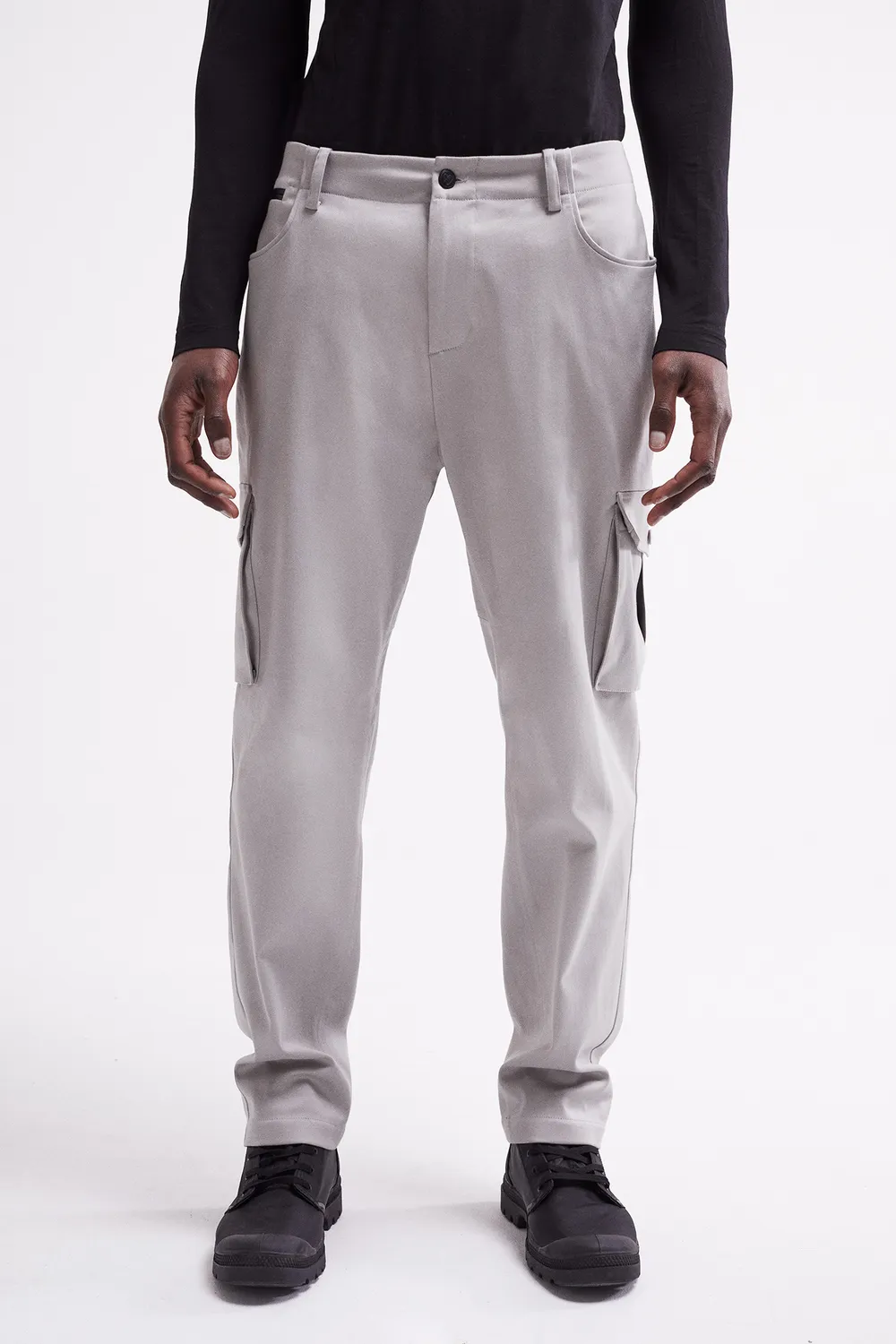 French Deal Cargo pantalon coton détails velours