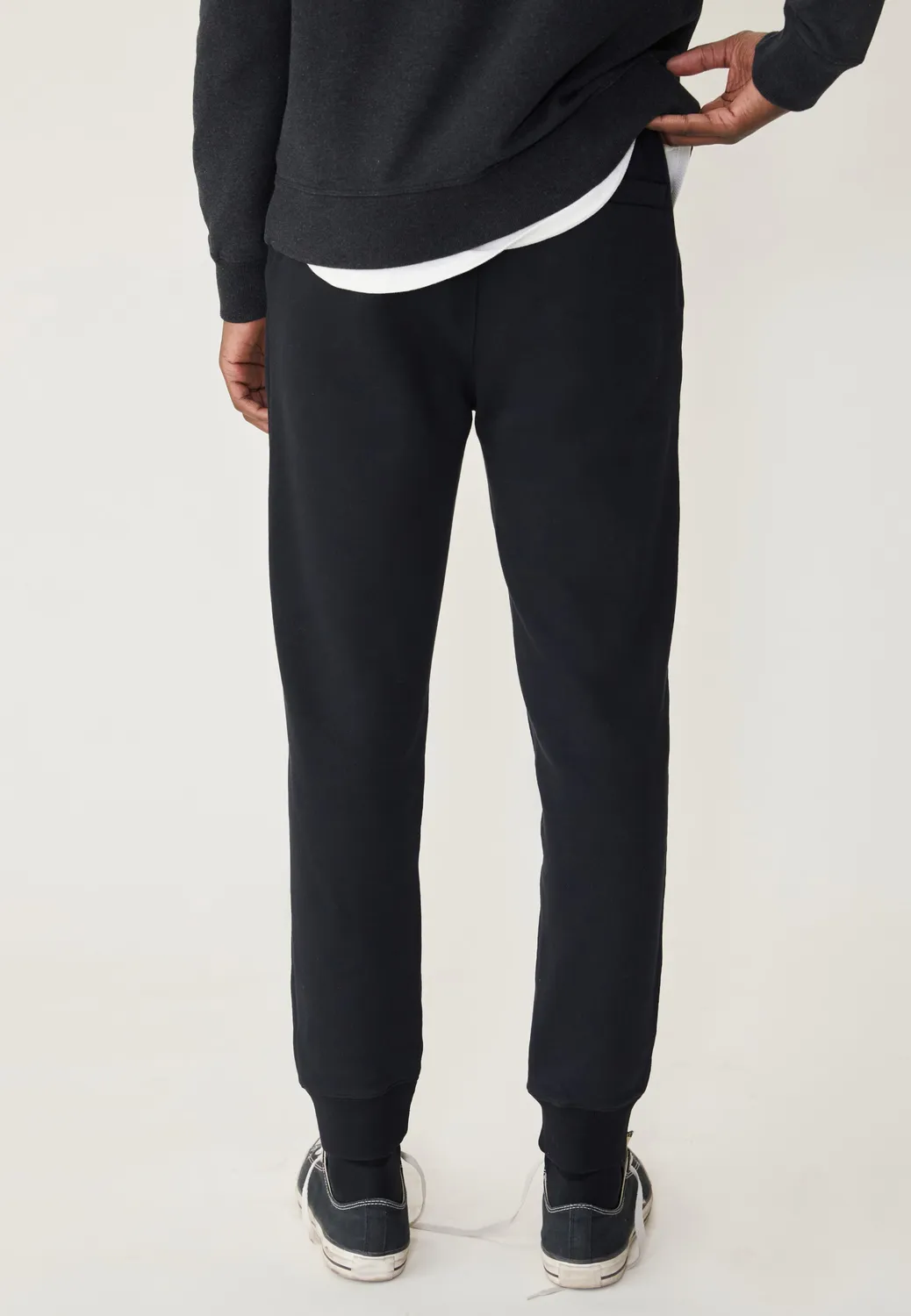 Loom Le jogging jogging noir M coton bio zippé