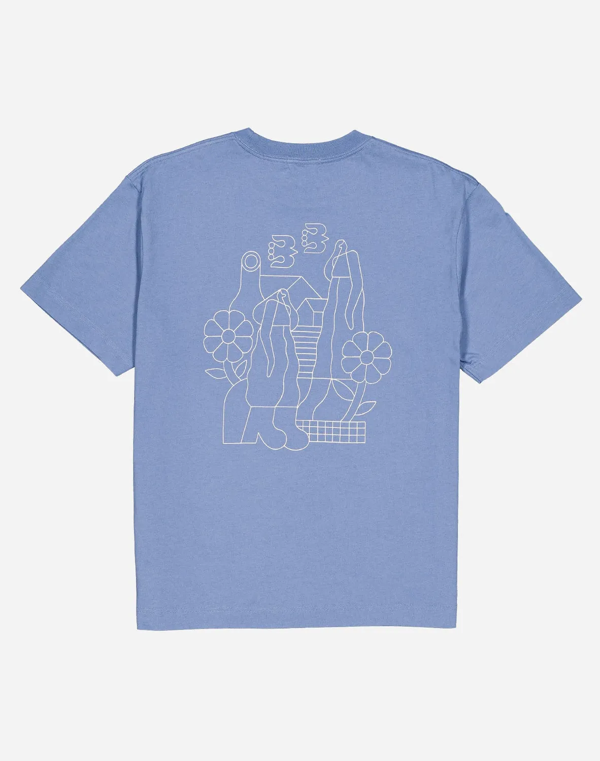 Olow Simple Life t-shirt ample bleu azur coton bio
