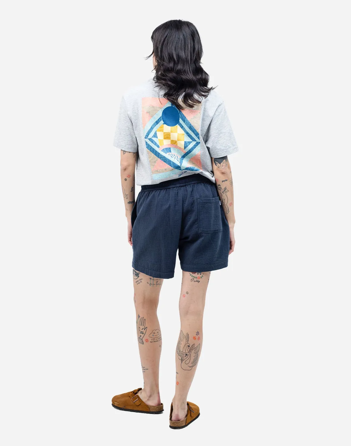 OLOW Bodhi short bleu nuit coton taille élastique