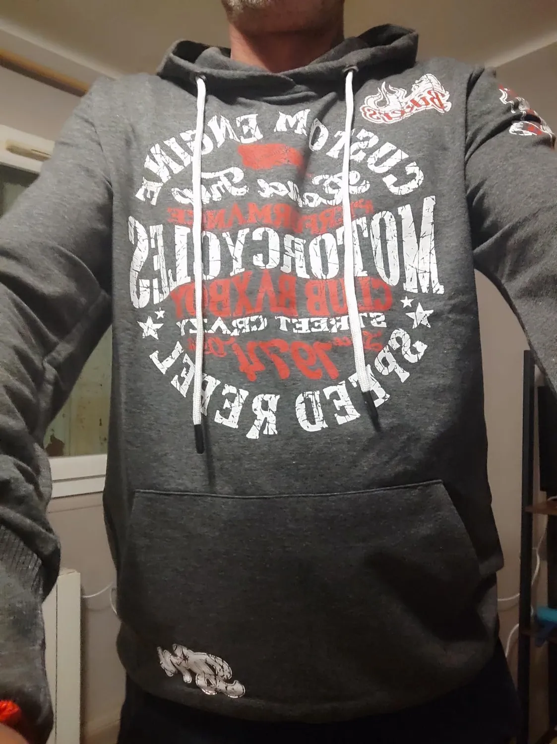 Subliminal Mode BX-601 sweat capuche homme gris bicolore