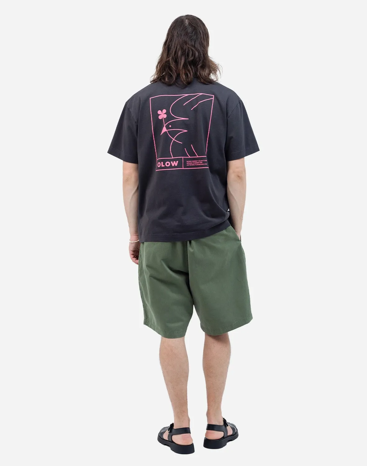 OLOW Pomba t-shirt ample noir carbone coton bio
