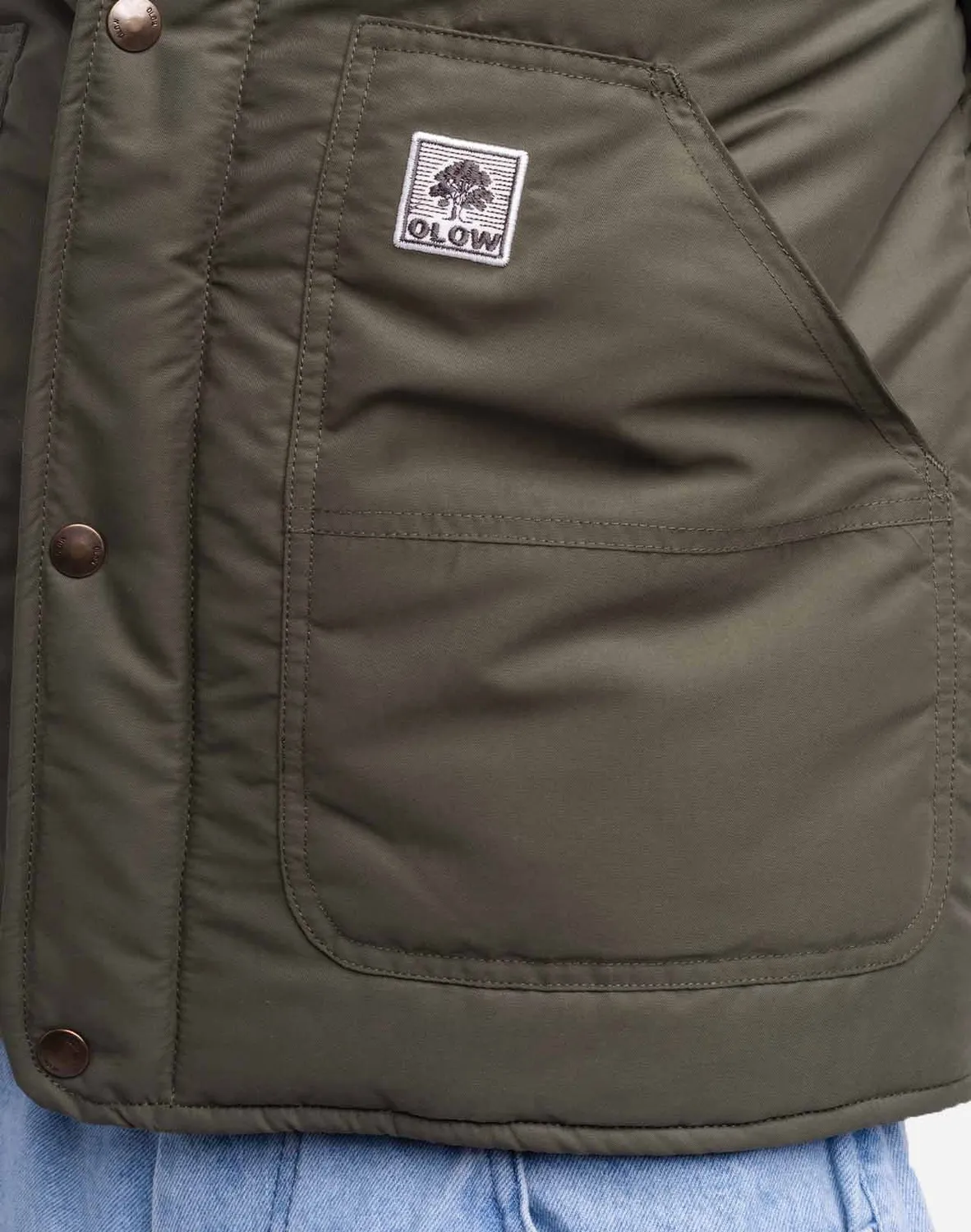 OLOW Boreas doudoune kaki doublure sherpa