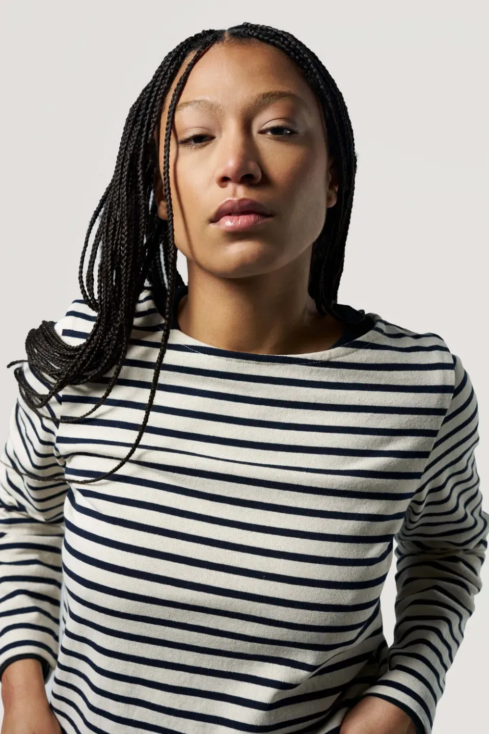 Loom La marinière coton bio rayé bleu marine