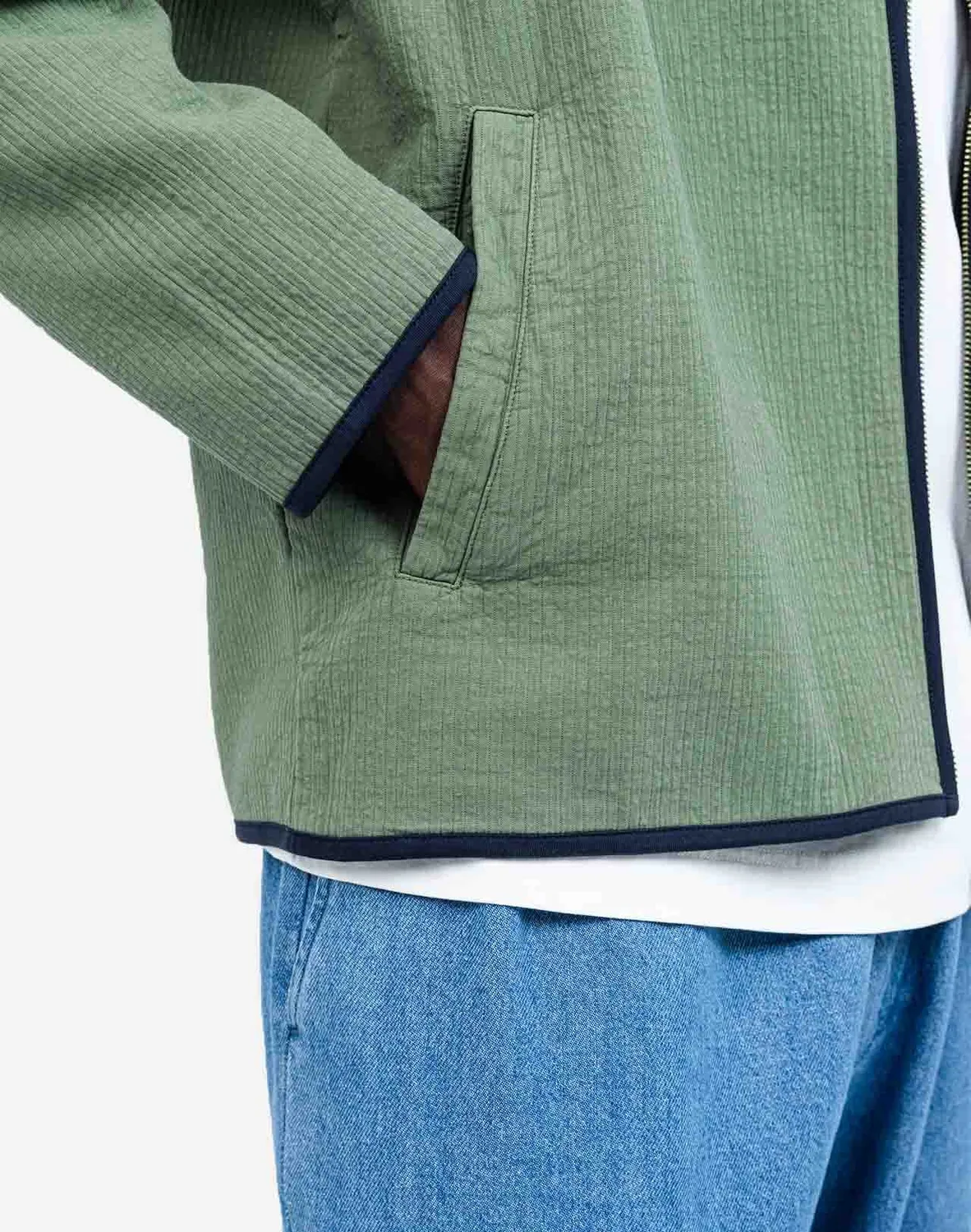 Olow Ostara veste zippée vert olive molleton coton