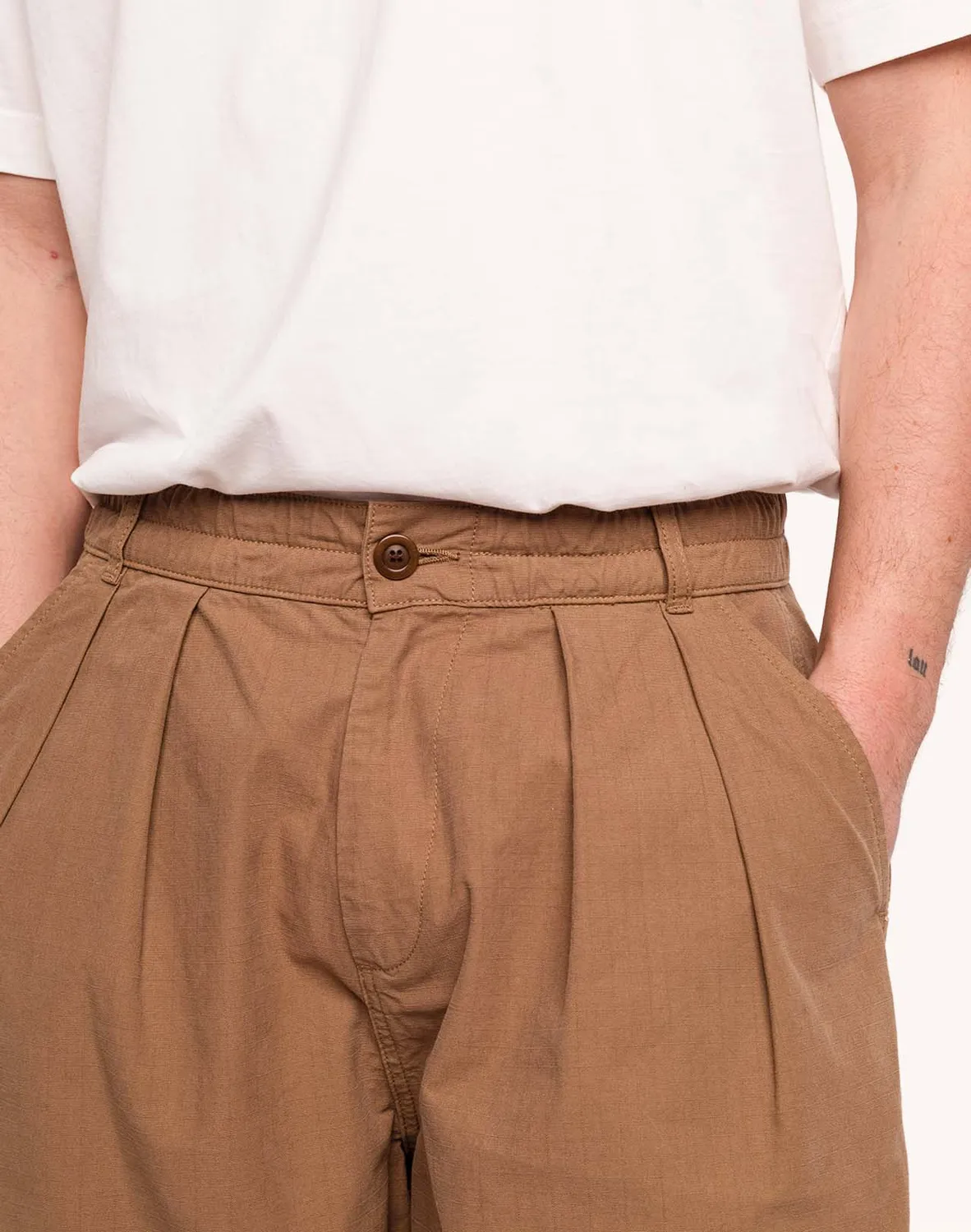 Olow Cargeot pantalon cargo taupe coton bio