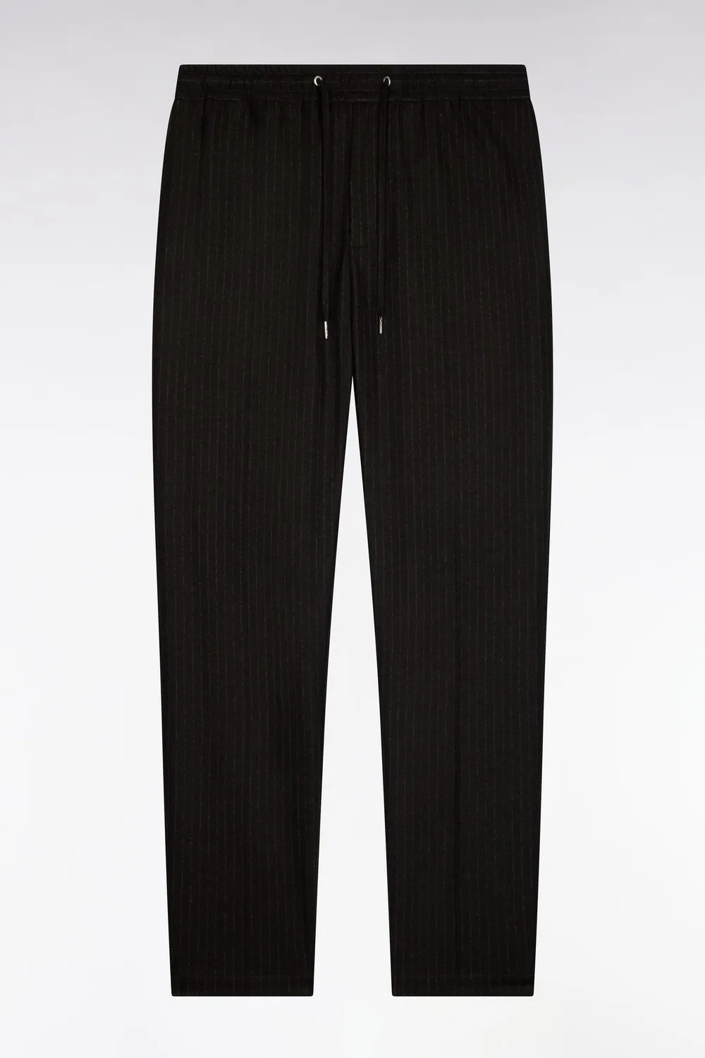Eden Park Club pantalon homme marron rayures flanelle