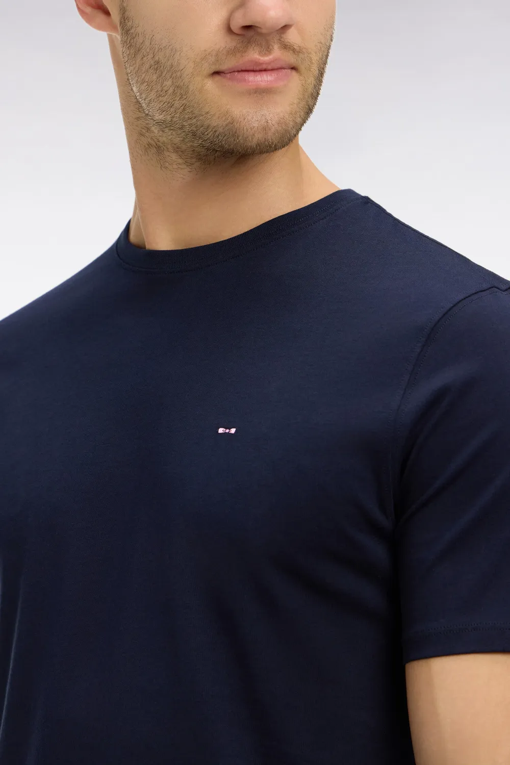 Eden Park t-shirt manches courtes bleu marine coton Pima
