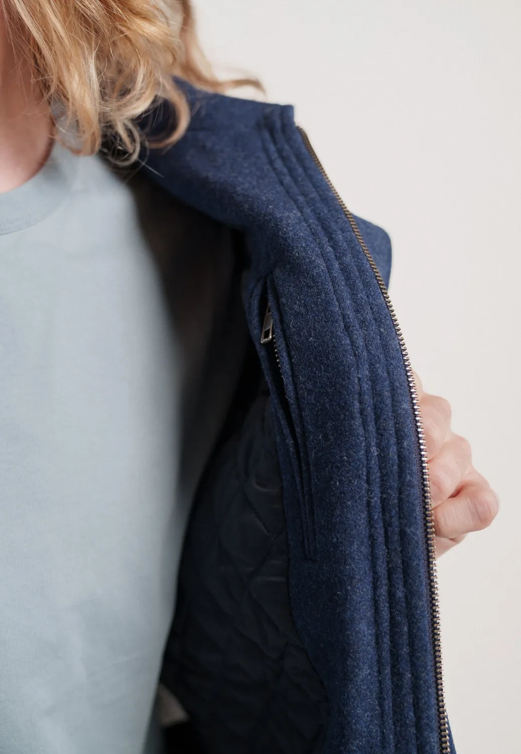 Loom Le blouson en laine blouson gris laine