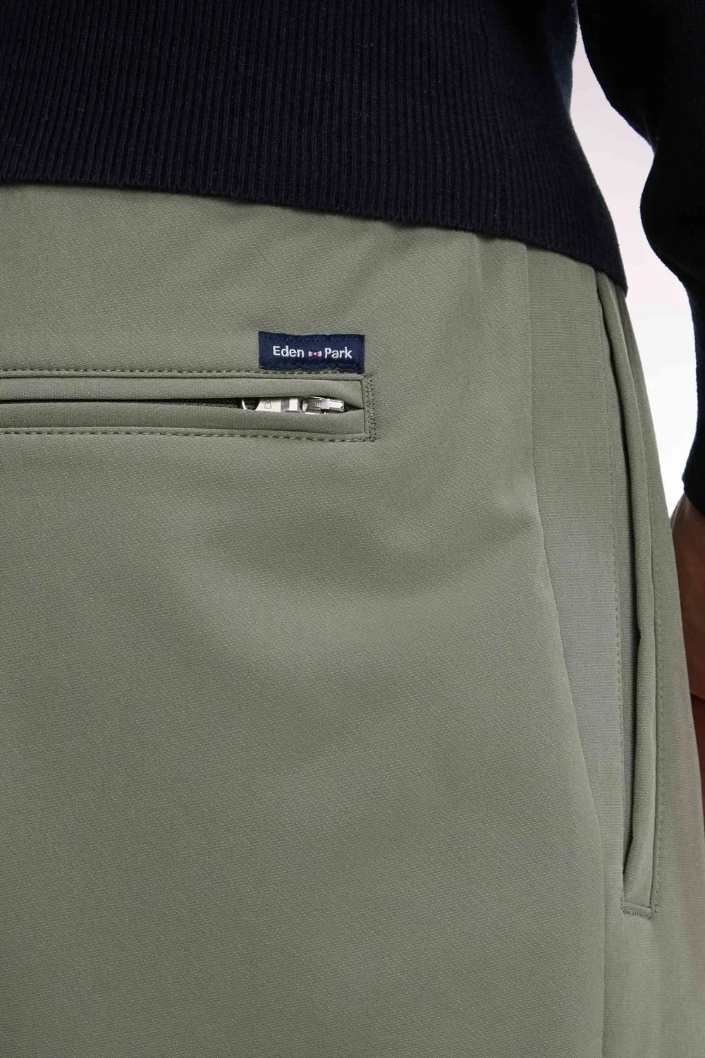 Eden Park Legend pantalon olive nylon stretch modern