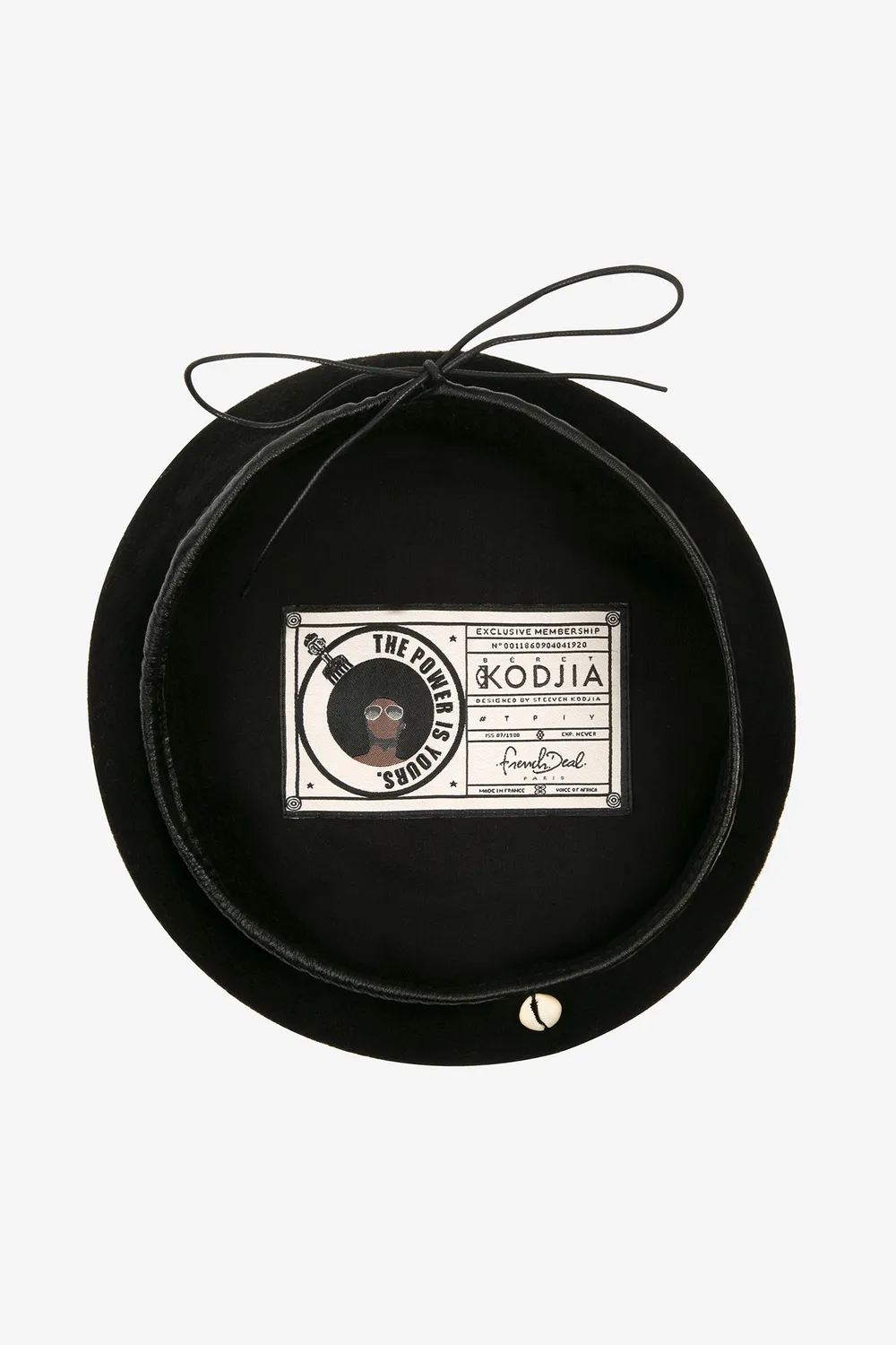 French Deal Kodjia béret 1 cauri laine noire