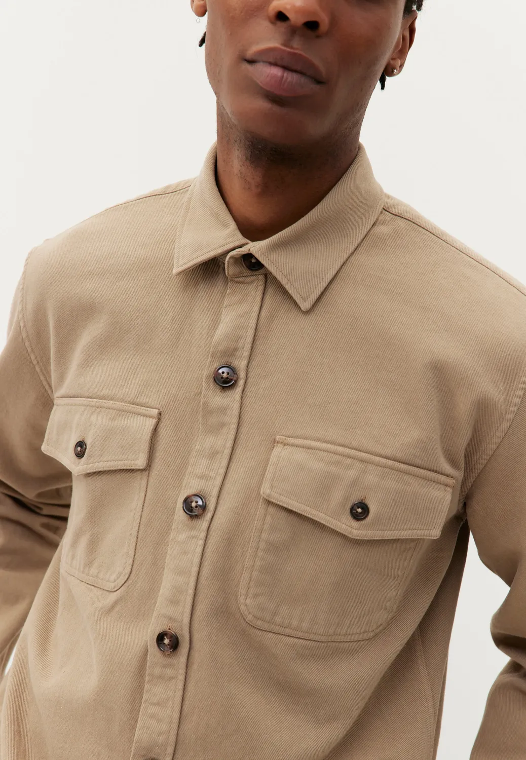 Loom surchemise twill bleu acier veste homme coton