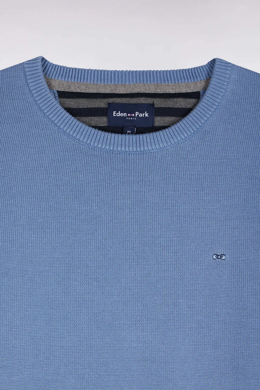 Eden Park pull col rond ciel coton homme coupe regular