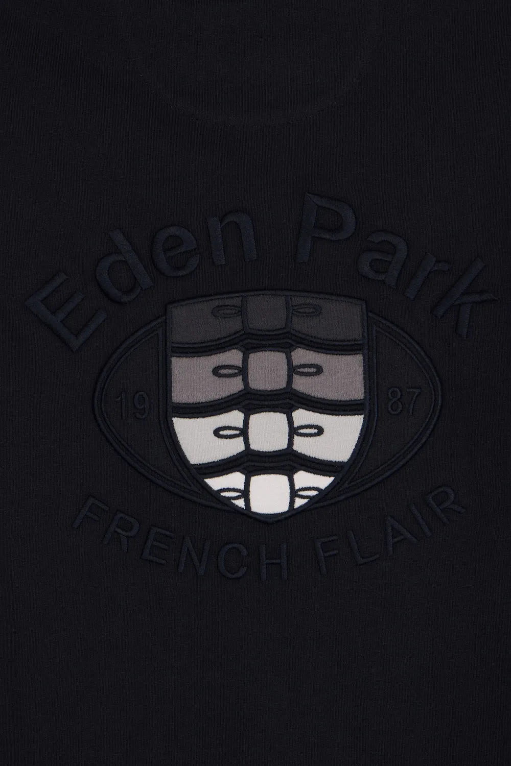 Eden Park Color Block t-shirt gris bicolore coupe droite coton