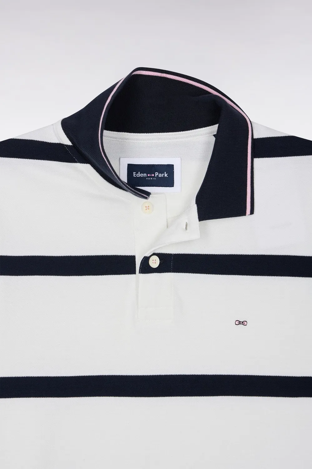 Eden Park Tricolore H26MAIPC0014 polo écru rayures