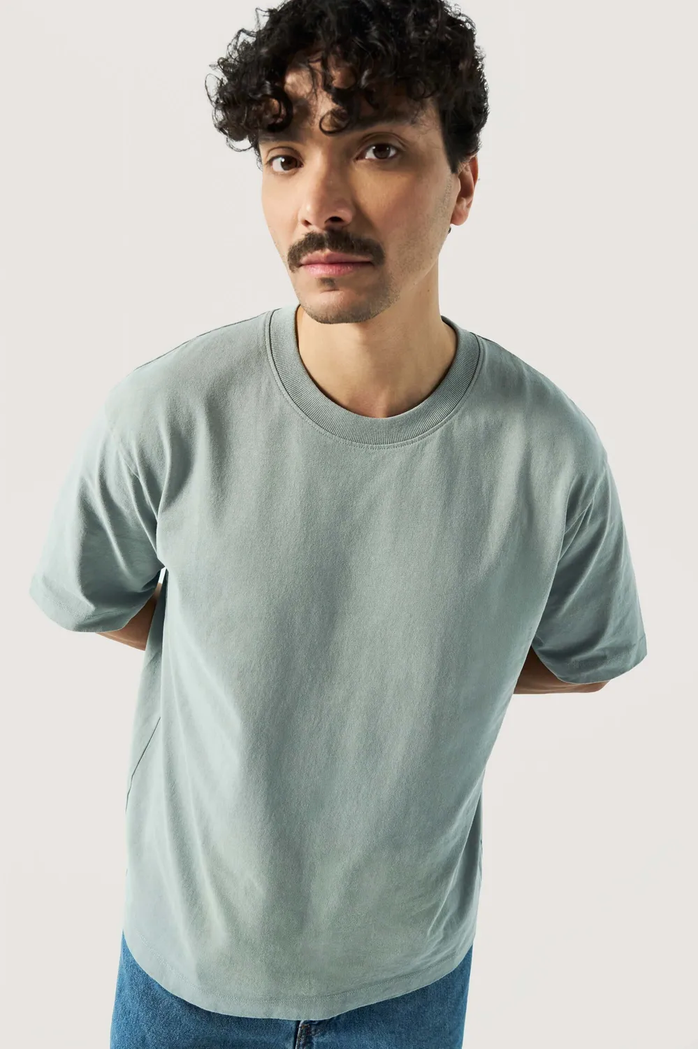 Loom Le t-shirt oversize coton épais vert pâle taille M