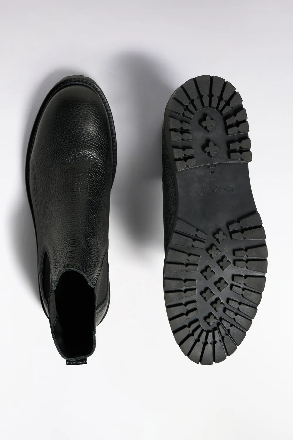 Eden Park bottines Chelsea homme cuir grainé noir semelle crantée