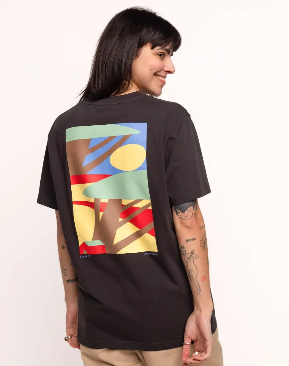 OLOW Sunset t-shirt noir carbone bio