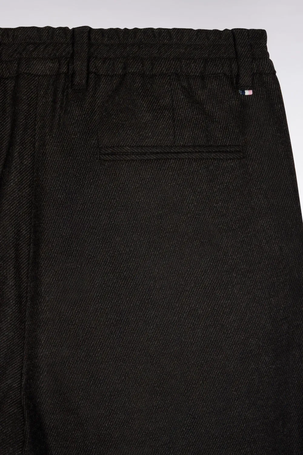 Eden Park Pantalon feutre marron taille élastiquée Modern