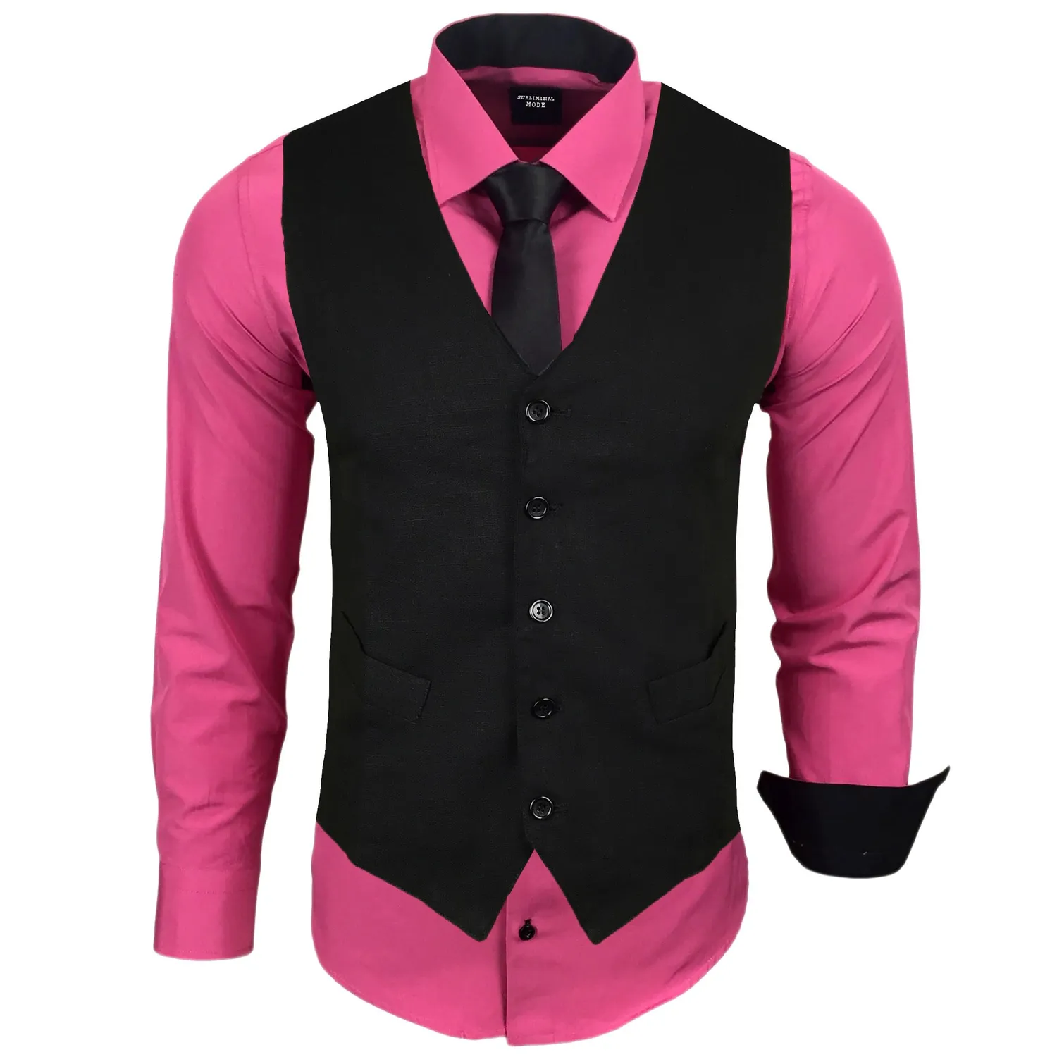 Subliminal Mode RN33 chemise cravate gilet homme
