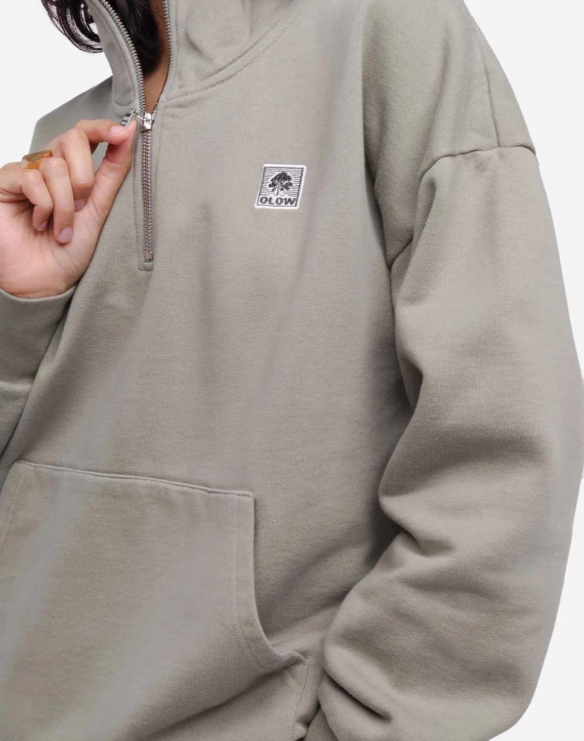 OLOW Bernex sweat homme argile coupe droite