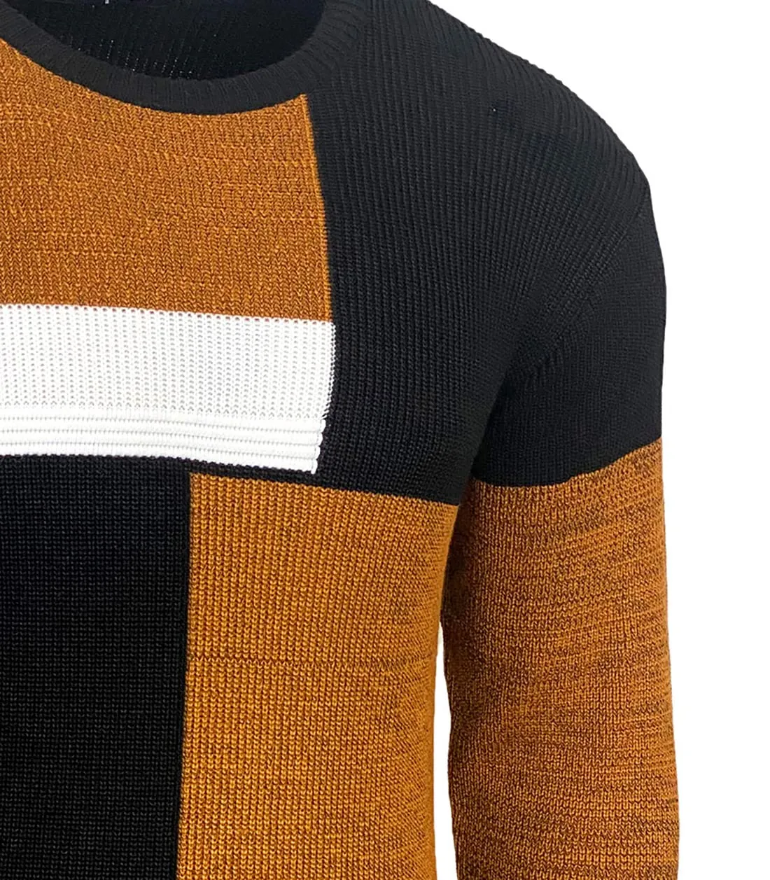 Subliminal Mode BX52288 pull col rond noir bicolore