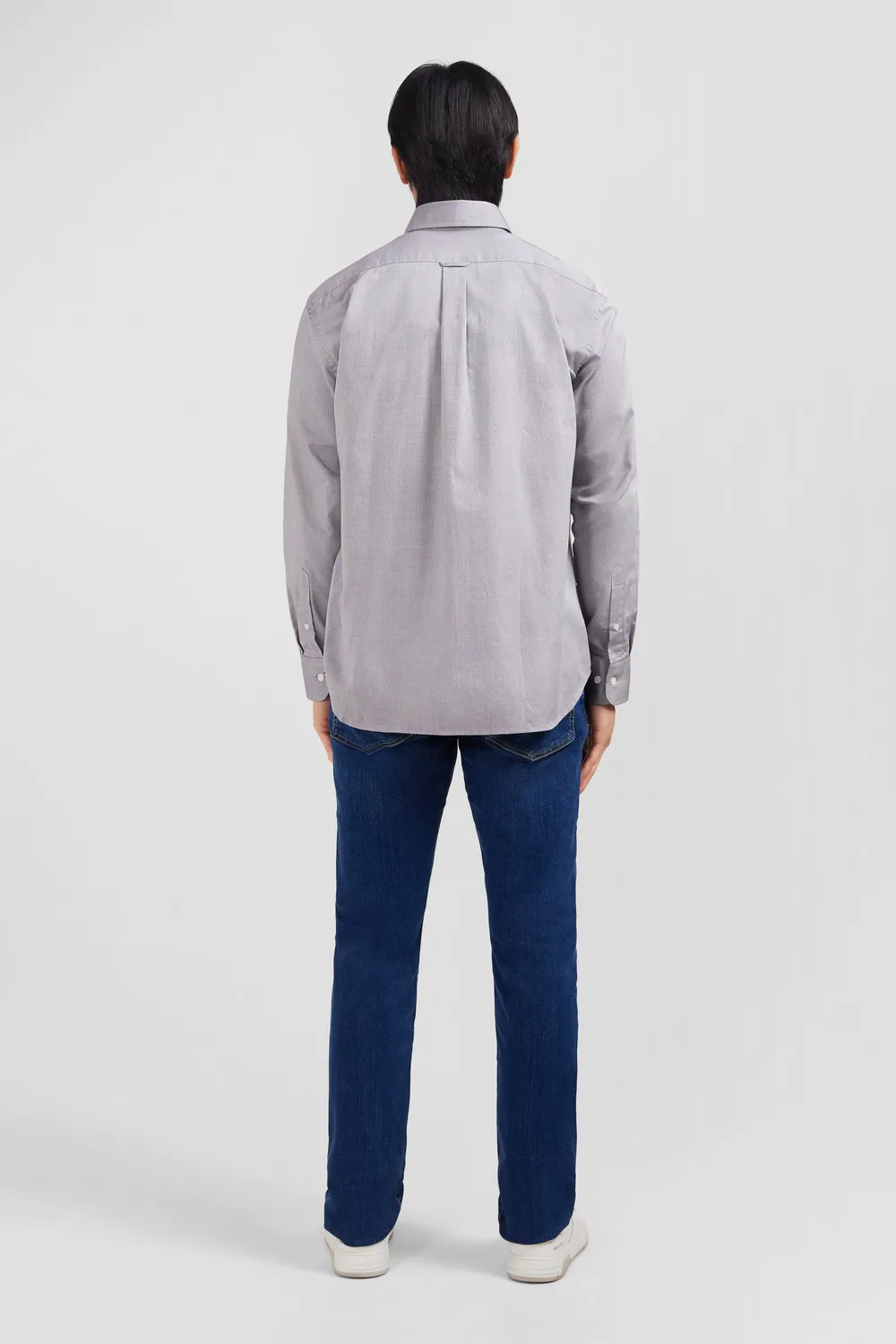 Eden Park chemise coton Oxford gris clair regular
