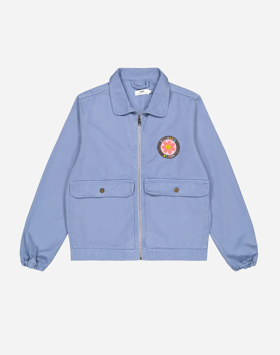 Olow Bethel veste zippée bleu azur coton bio