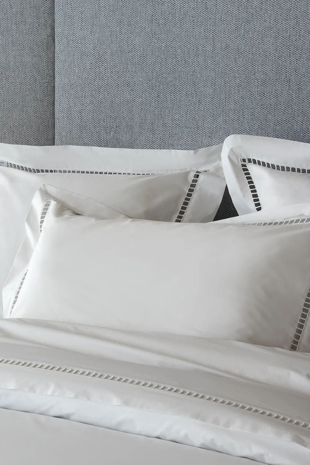 Eden Park housse de couette blanche coton égyptien dentelle