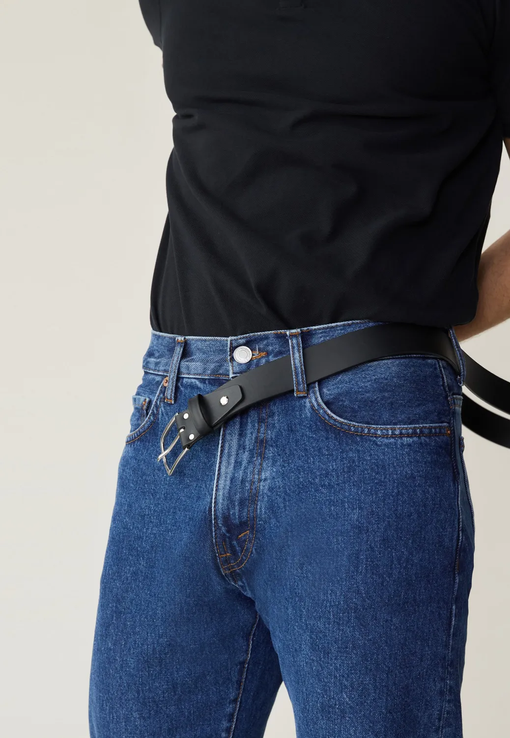 Loom ceinture casual homme cuir pleine fleur cognac
