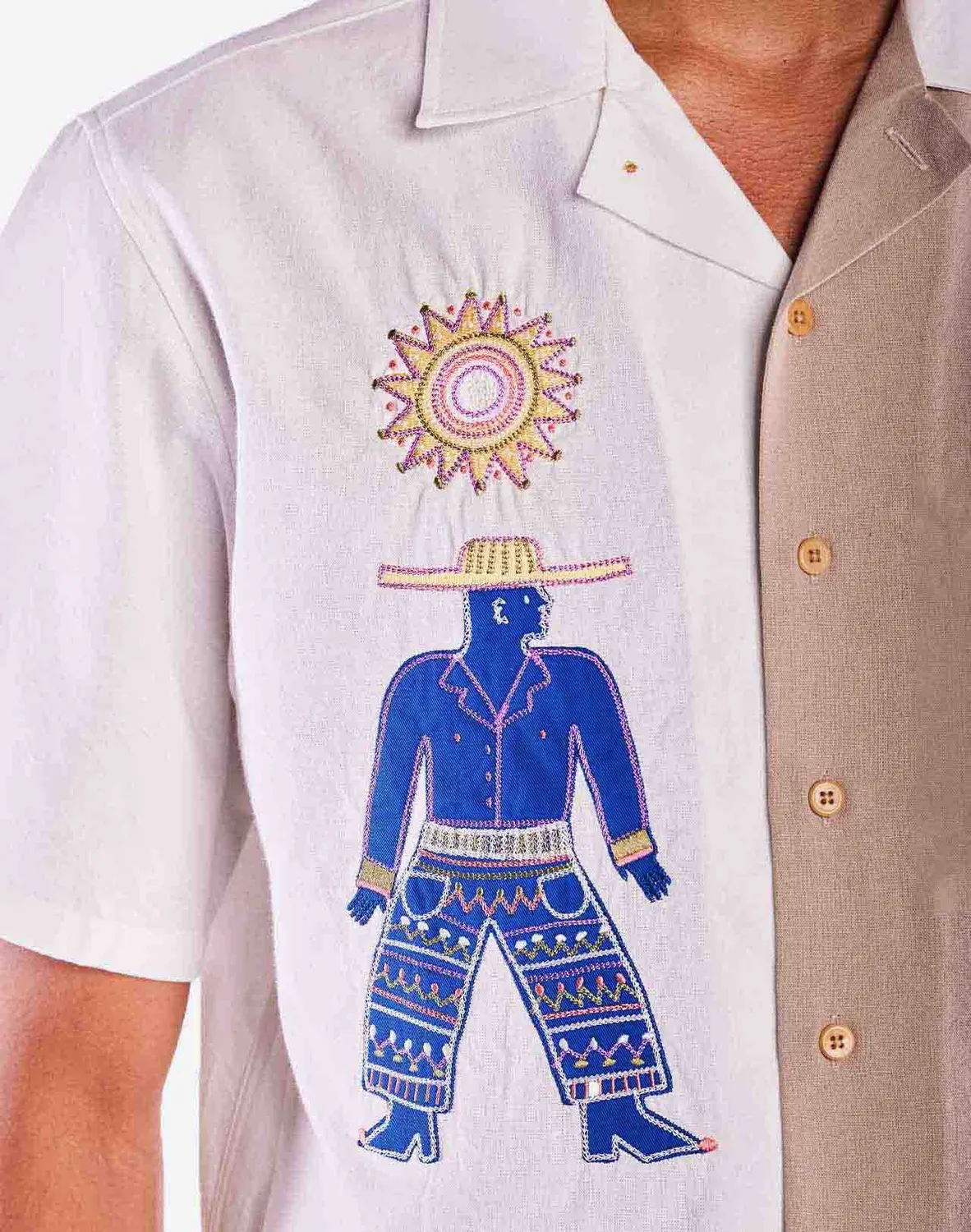 OLOW Aloha Fisherman's Cove chemisette bicolore