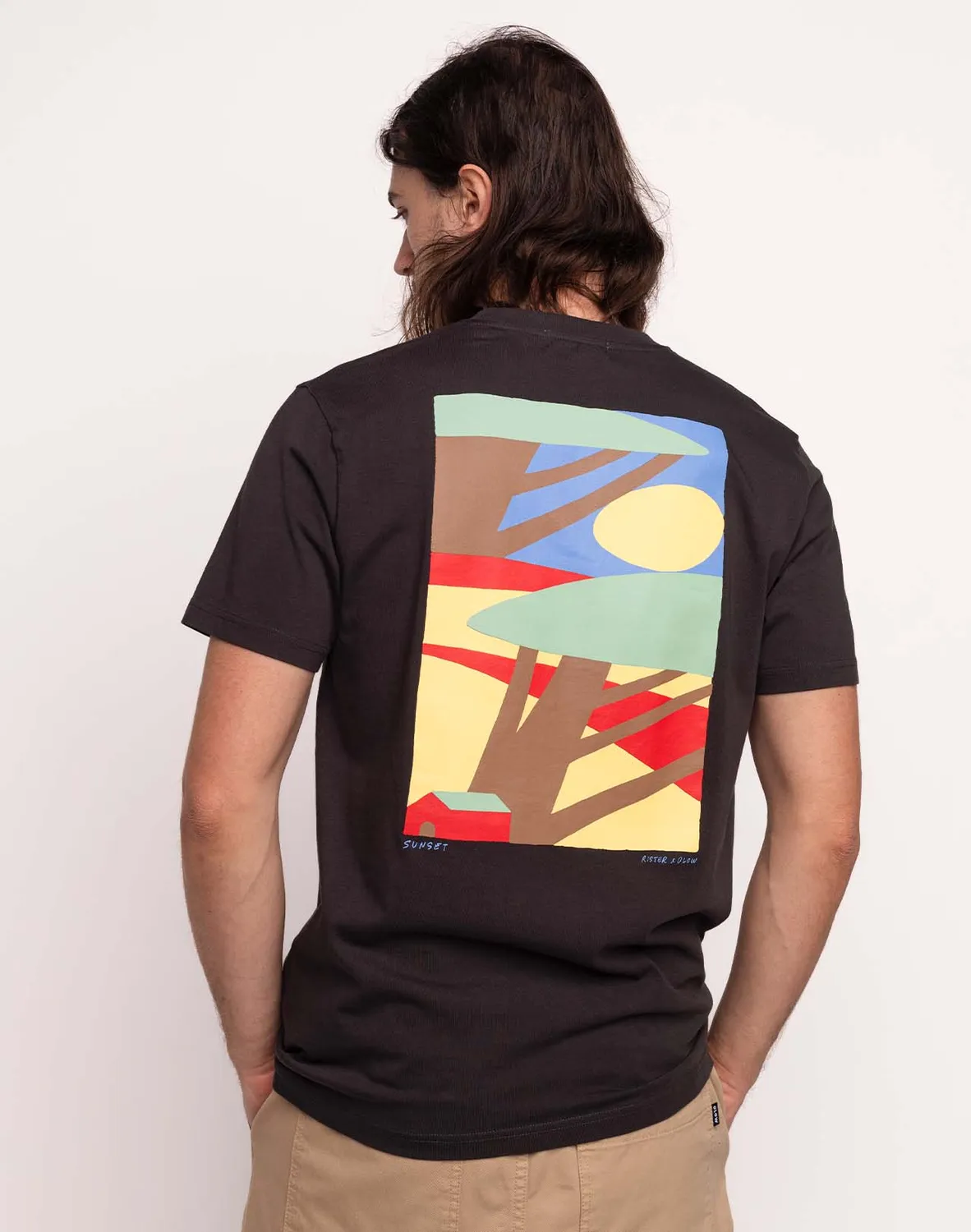 OLOW Sunset t-shirt noir carbone bio