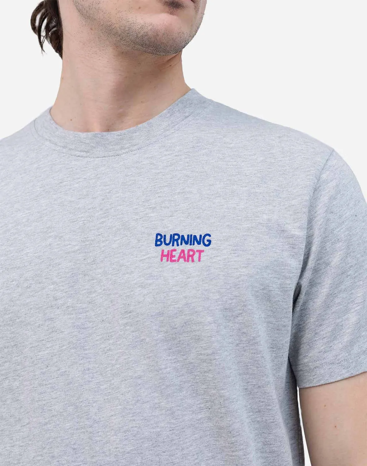 OLOW Romance t-shirt gris chiné coton bio