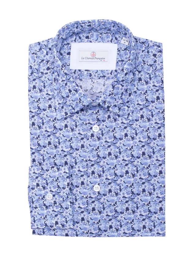 La Chemise Française Fleurs Bleues chemise homme floral