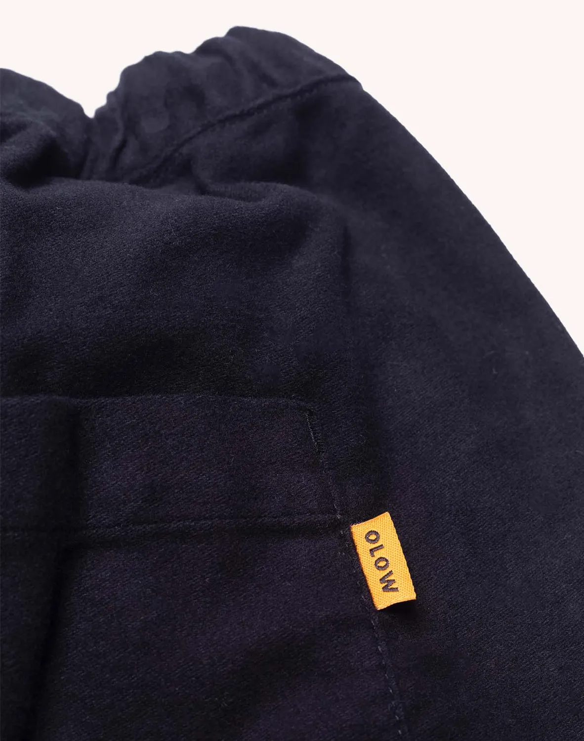 Olow Bruce pantalon large noir coton