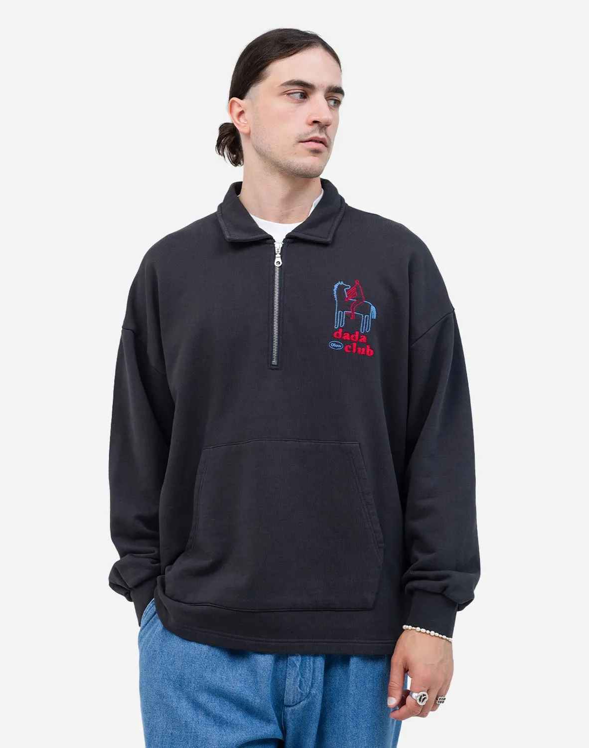 OLOW Manso Dada Club sweat noir carbone coton bio