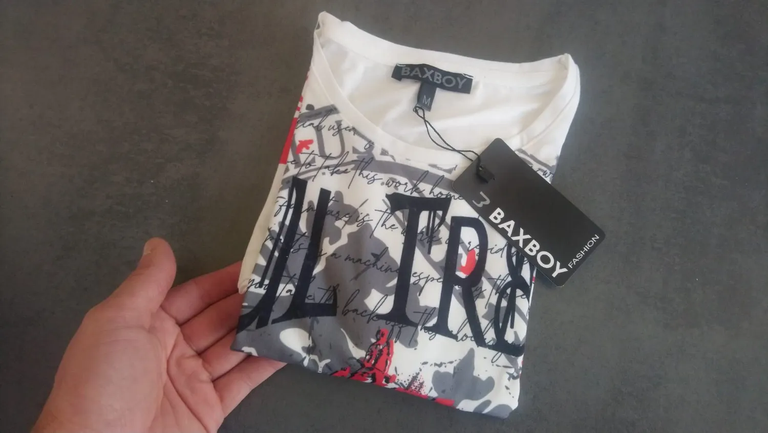 Subliminal Mode BX117 t-shirt homme manches courtes rouge vintage
