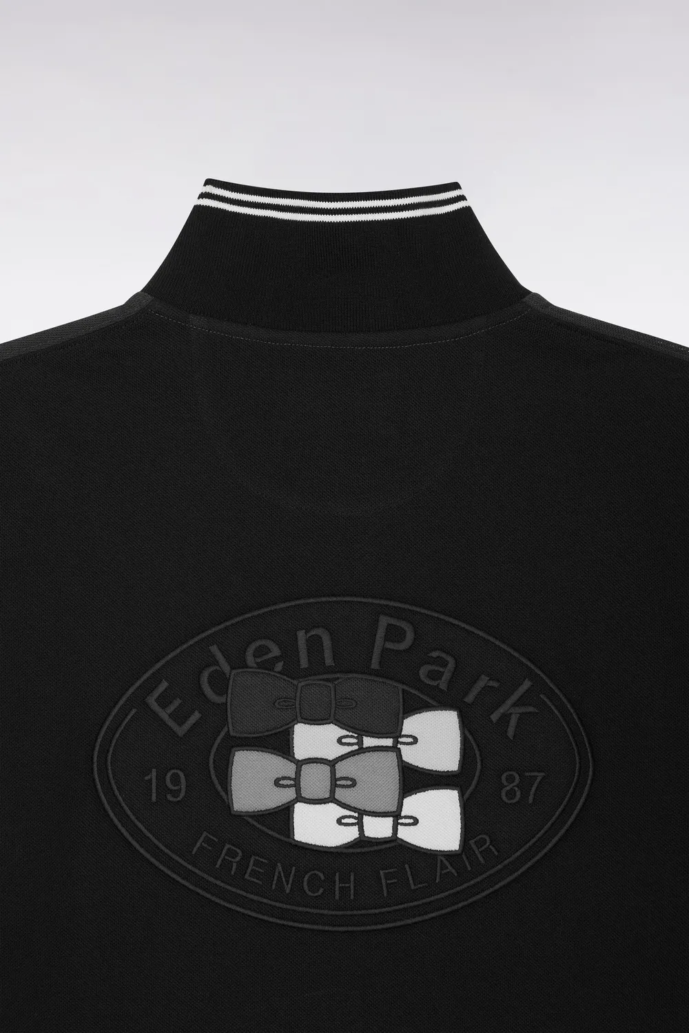 Eden Park polo homme coton gris tricolore coupe droite