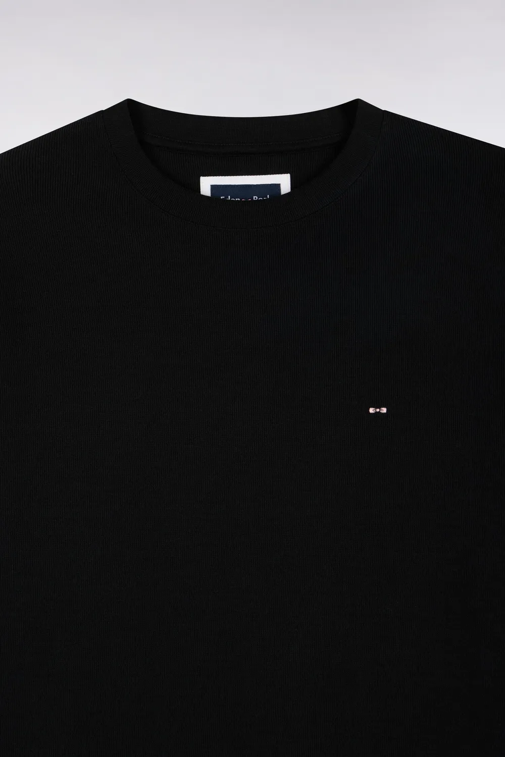 Eden Park sweat col rond molleton noir coupe droite